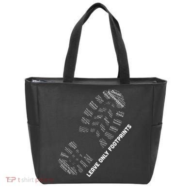 National Parks Boot Print Listing All National Parks Tote Bag