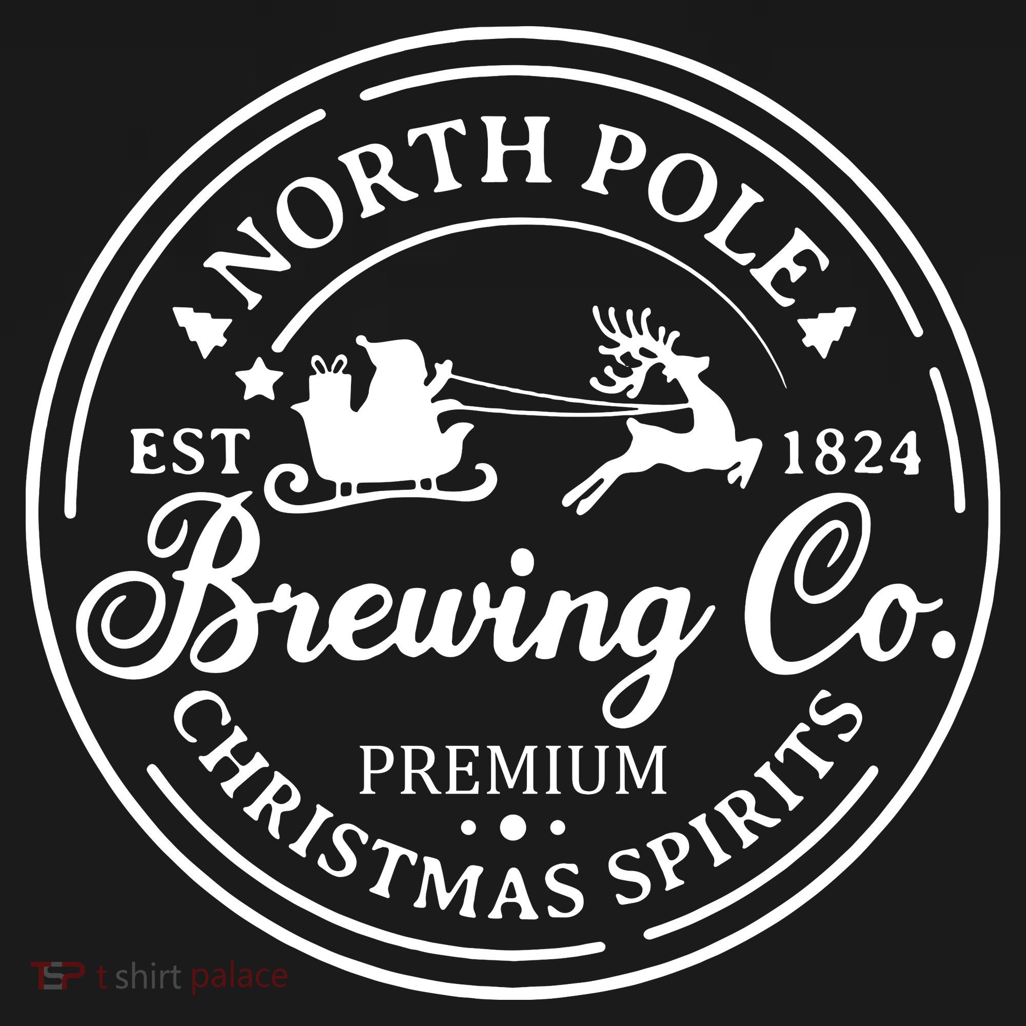 North Pole Brewing Co Shirt Santa Sleigh Rides Christmas Bucket Hat