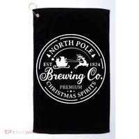 North Pole Brewing Co Shirt Santa Sleigh Rides Christmas Golf Towel thumb 0