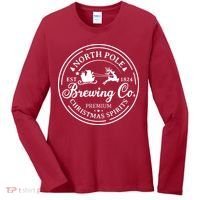 North Pole Brewing Co Shirt Santa Sleigh Rides Christmas Women's Long Sleeve Shirt thumb 0