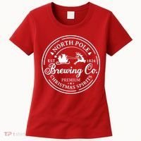 North Pole Brewing Co Shirt Santa Sleigh Rides Christmas Women's T-Shirt thumb 0