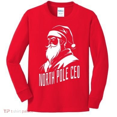 North Pole Ceo Kids Long Sleeve Shirt