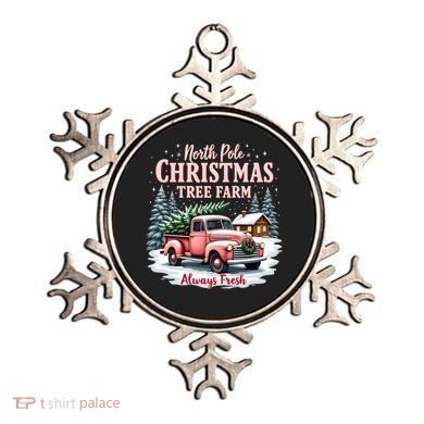 North Pole Christmas Tree Farm Always Fresh Vintage Truck Gift Ornament
