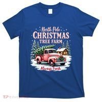 North Pole Christmas Tree Farm Always Fresh Vintage Truck Gift T-Shirt thumb 0