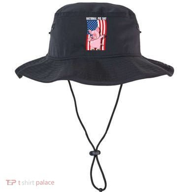 National Pig Day Dabbing Usa Flag Gift Bucket Hat