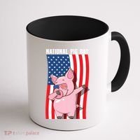 National Pig Day Dabbing Usa Flag Gift Coffee Mug thumb 1