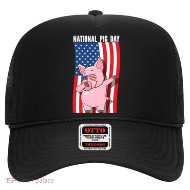 National Pig Day Dabbing Usa Flag Gift Hat