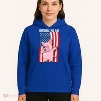 National Pig Day Dabbing Usa Flag Gift Hoodie thumb 5