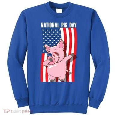National Pig Day Dabbing Usa Flag Gift Sweatshirt
