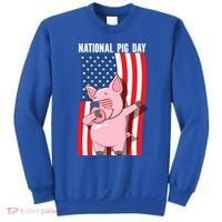 National Pig Day Dabbing Usa Flag Gift Sweatshirt thumb 0