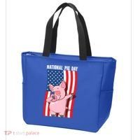National Pig Day Dabbing Usa Flag Gift Tote Bag thumb 3