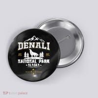 National Park Denali Alaska Button thumb 0