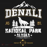 National Park Denali Alaska Button thumb 1