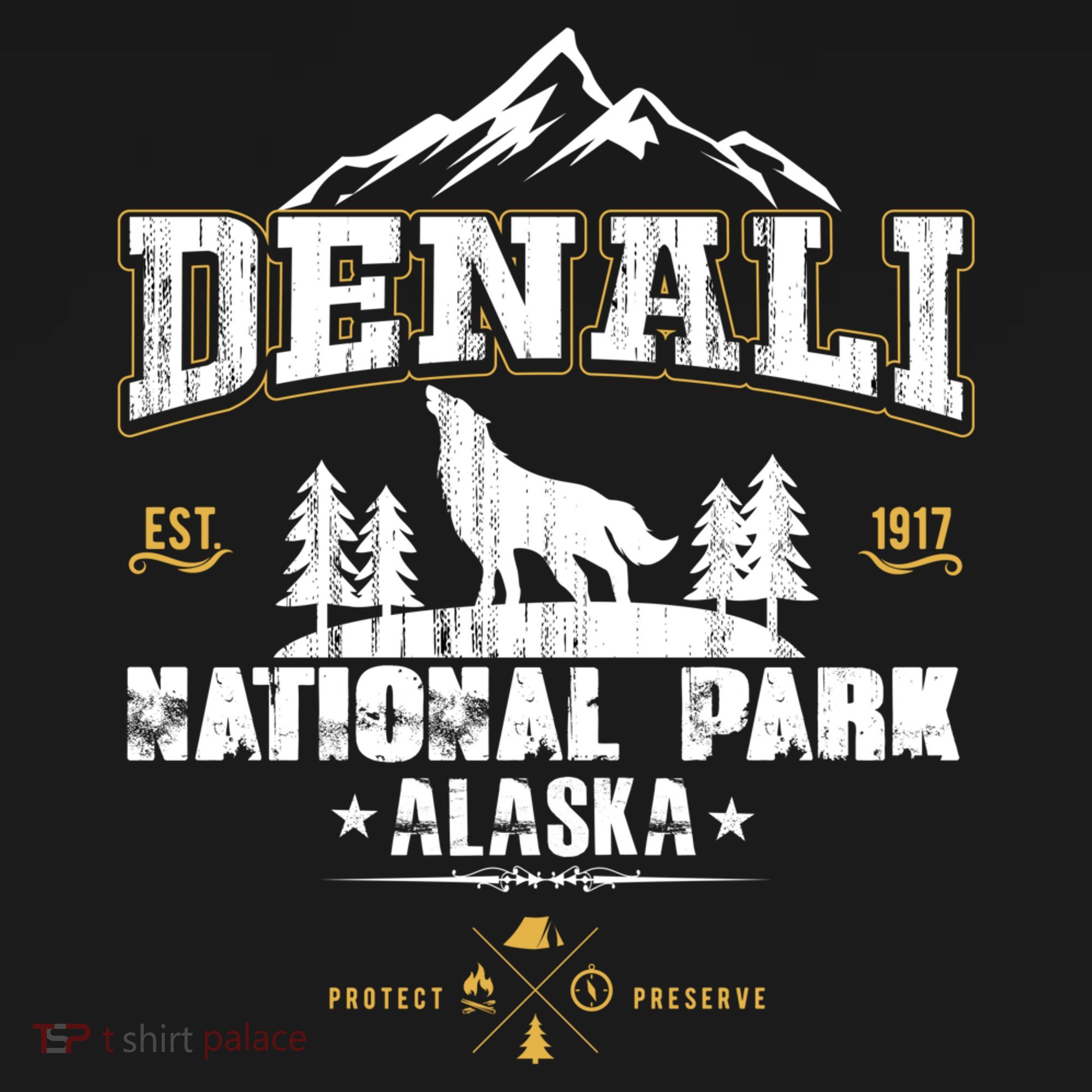 National Park Denali Alaska Button