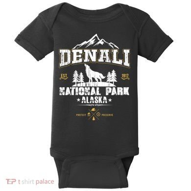 National Park Denali Alaska Baby Bodysuit