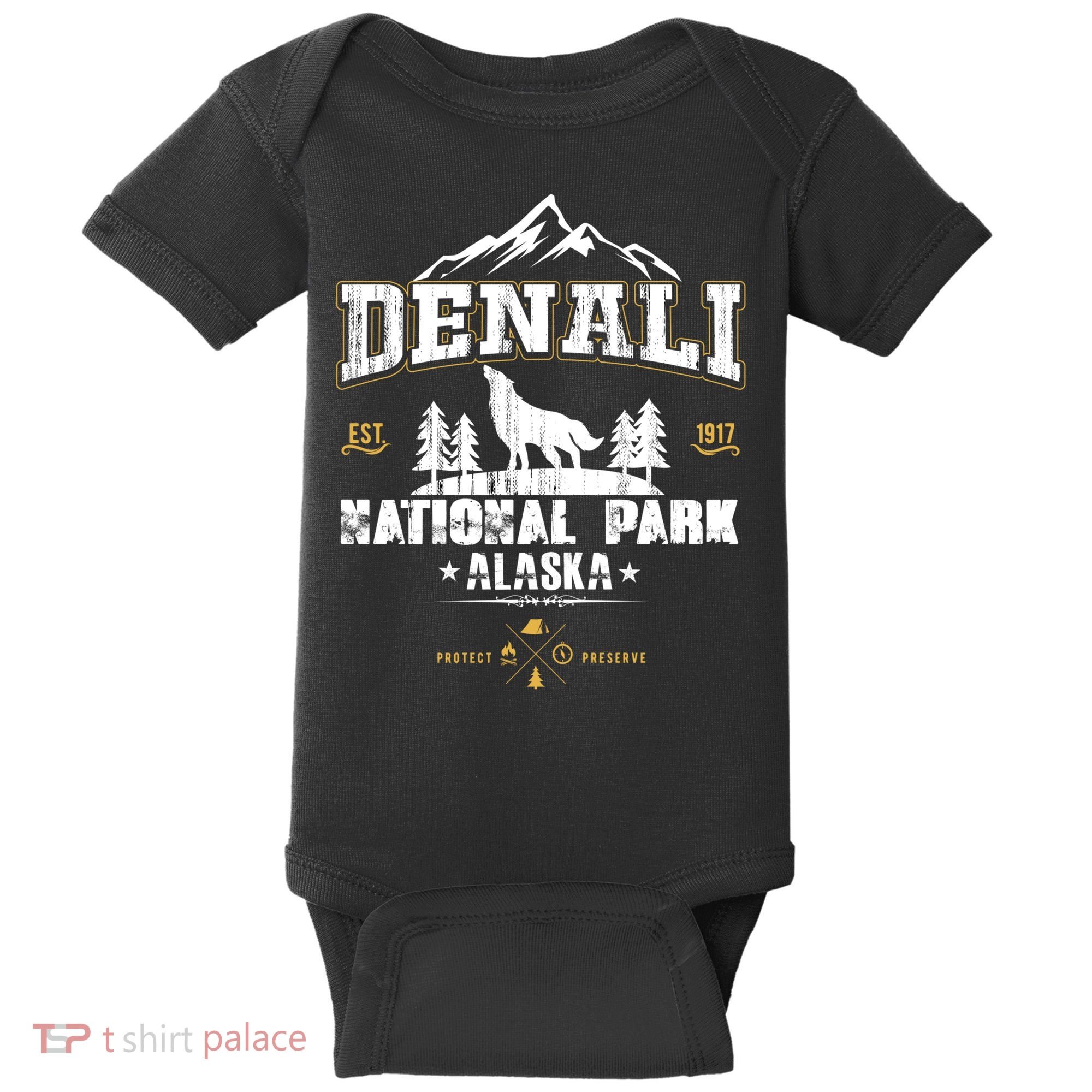 National Park Denali Alaska Baby Bodysuit