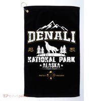 National Park Denali Alaska Golf Towel thumb 0
