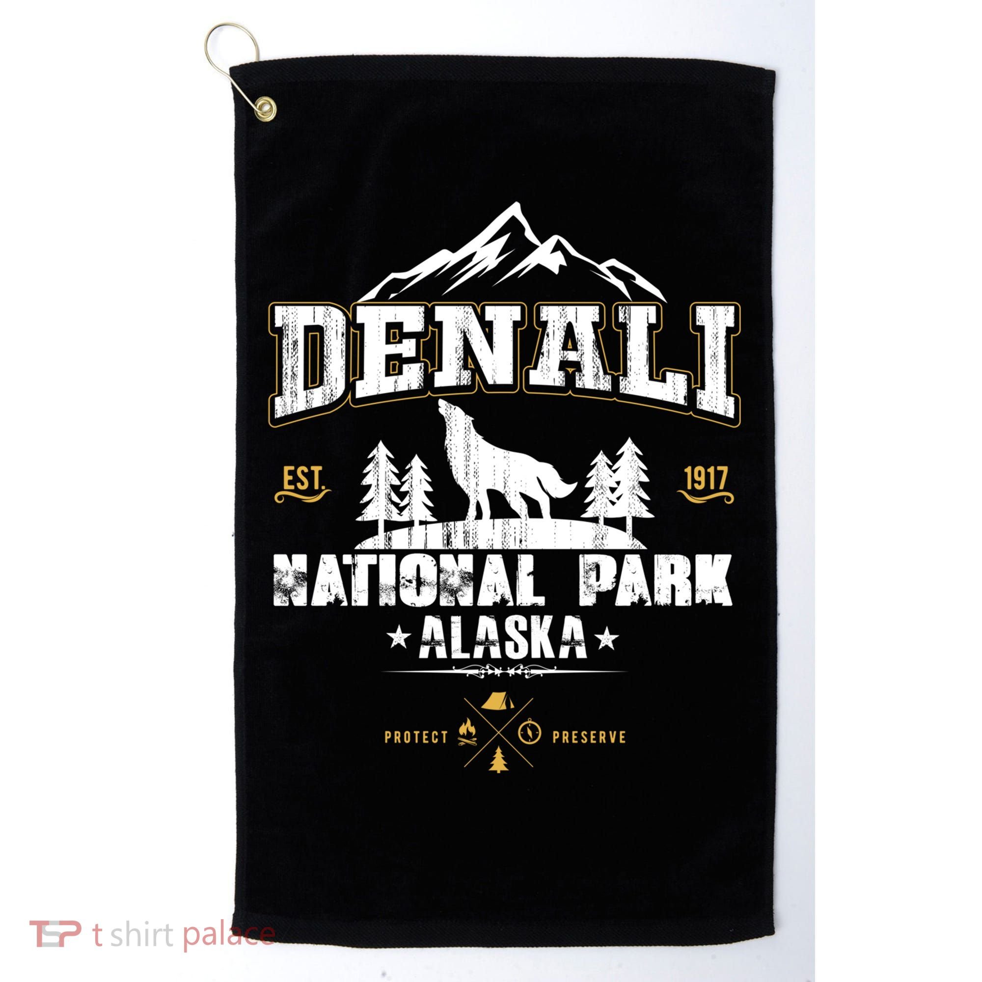 National Park Denali Alaska Golf Towel