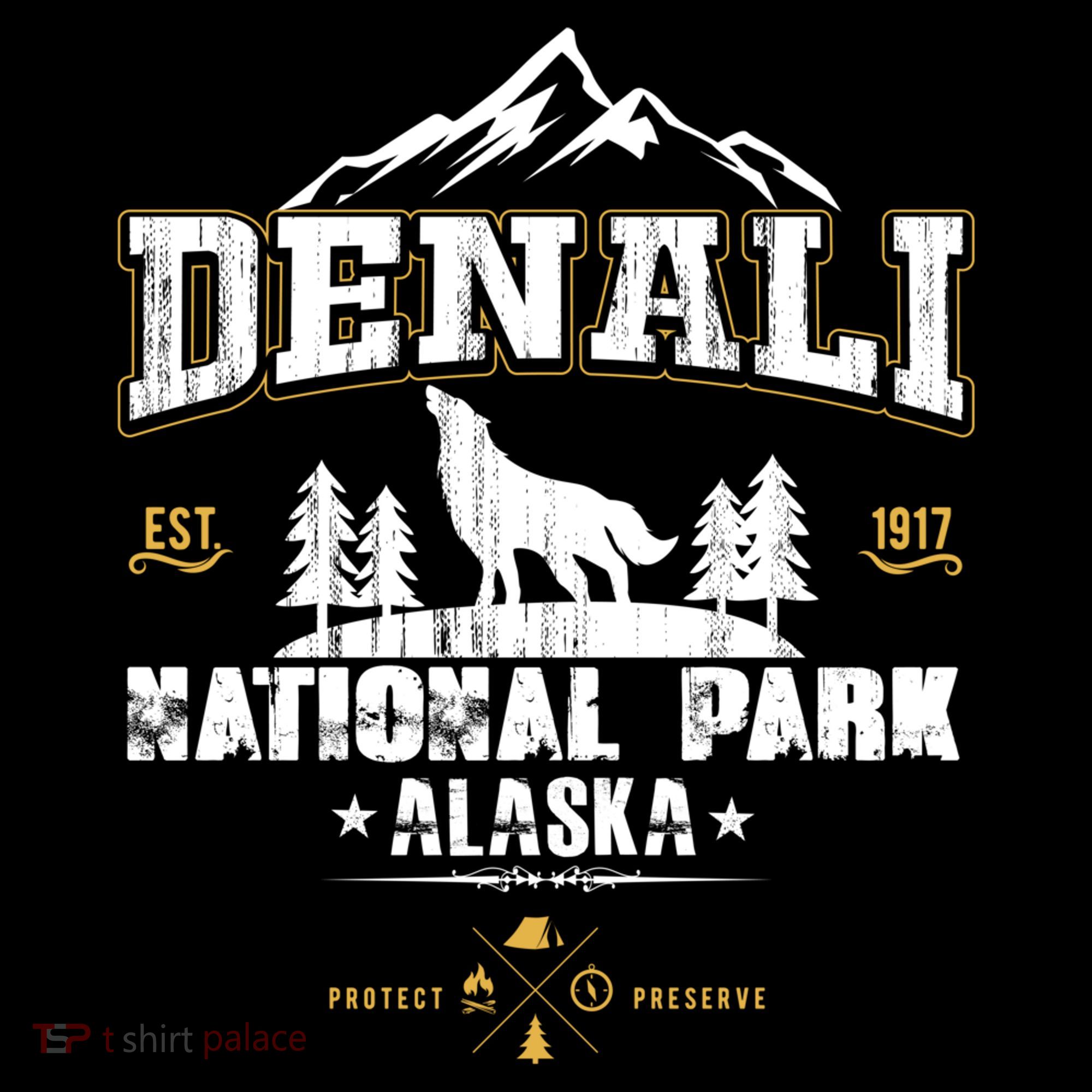 National Park Denali Alaska Kids Long Sleeve Shirt