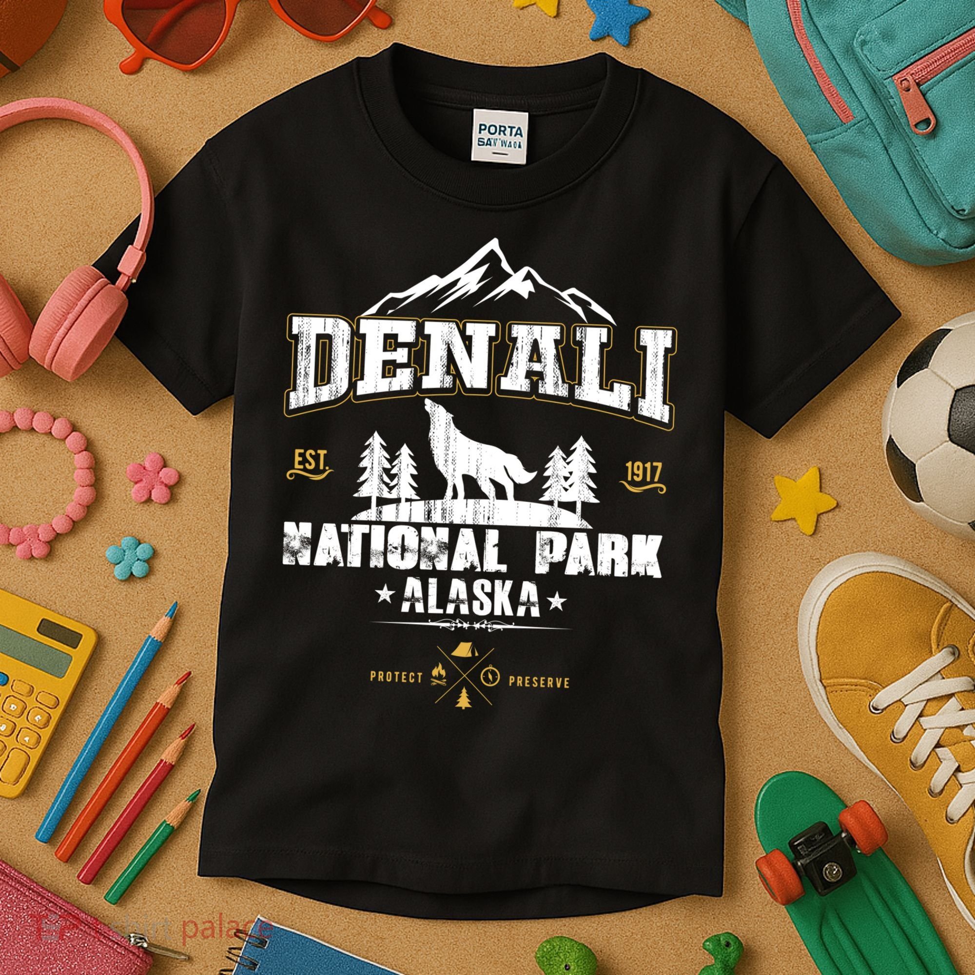 National Park Denali Alaska Kids T-Shirt