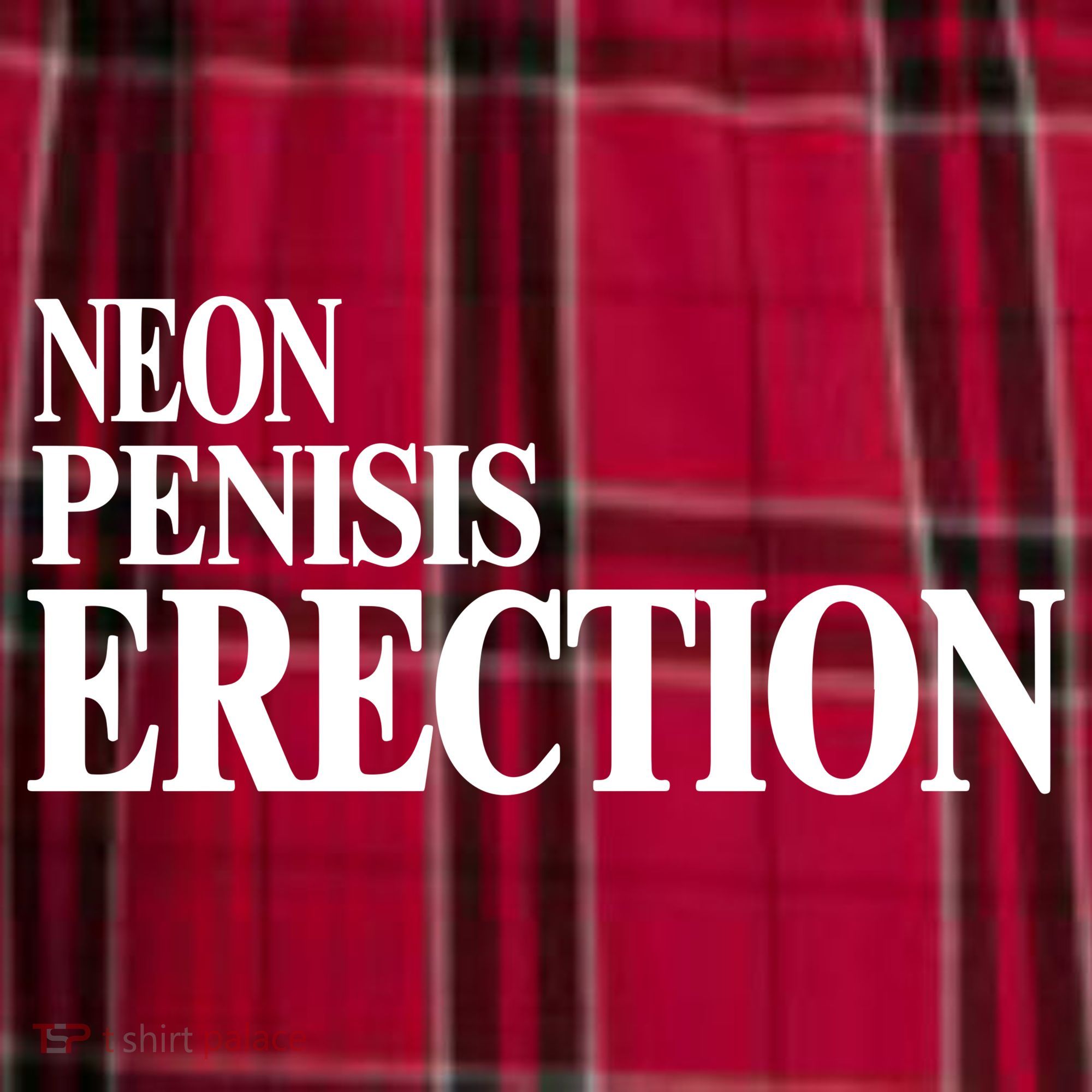 Neon Penisis Erection Men's Flannel Plaid Pajama Pants