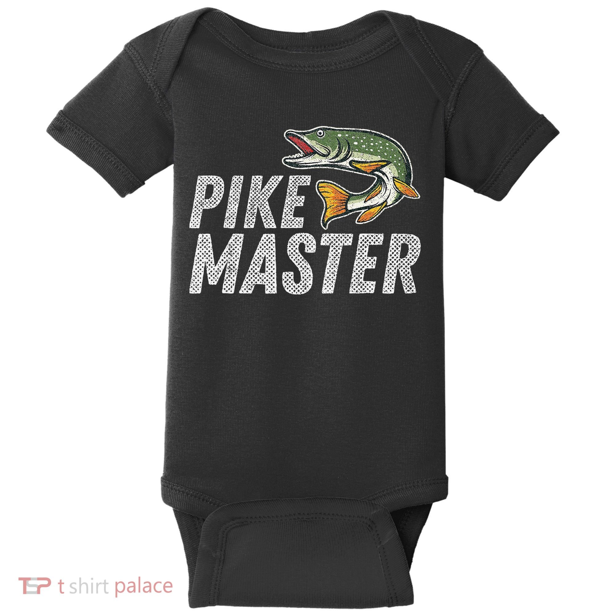 Northern Pike Fishing Gift Pike Master Fishing Baby Bodysuit