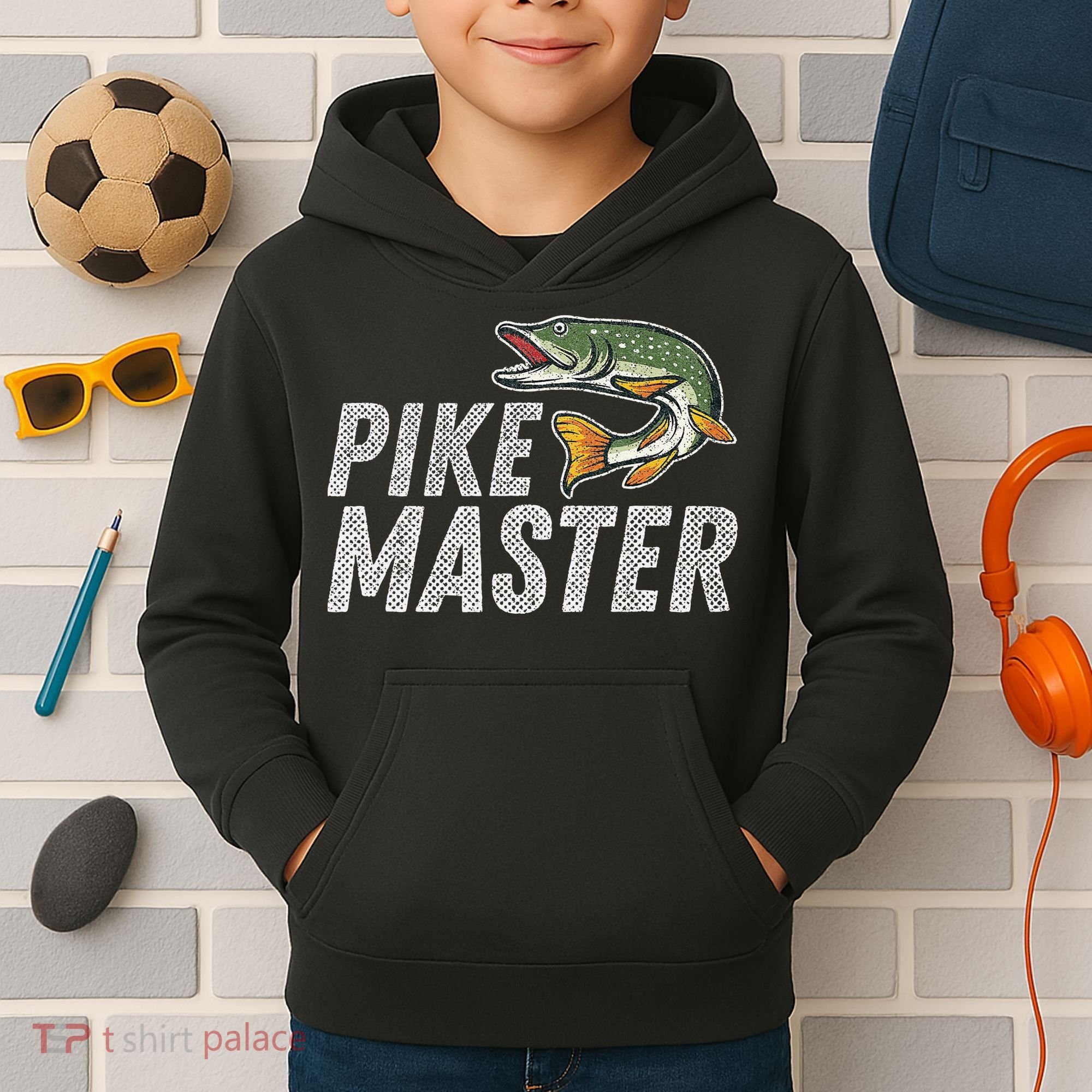Northern Pike Fishing Gift Pike Master Fishing Kids Hoodie