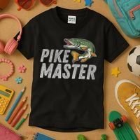 Northern Pike Fishing Gift Pike Master Fishing Kids T-Shirt thumb 3