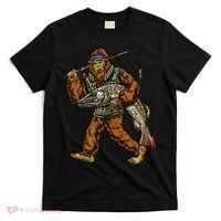 Northern Pike Fishing Bigfoot Hunting Fishermen T-Shirt thumb 0