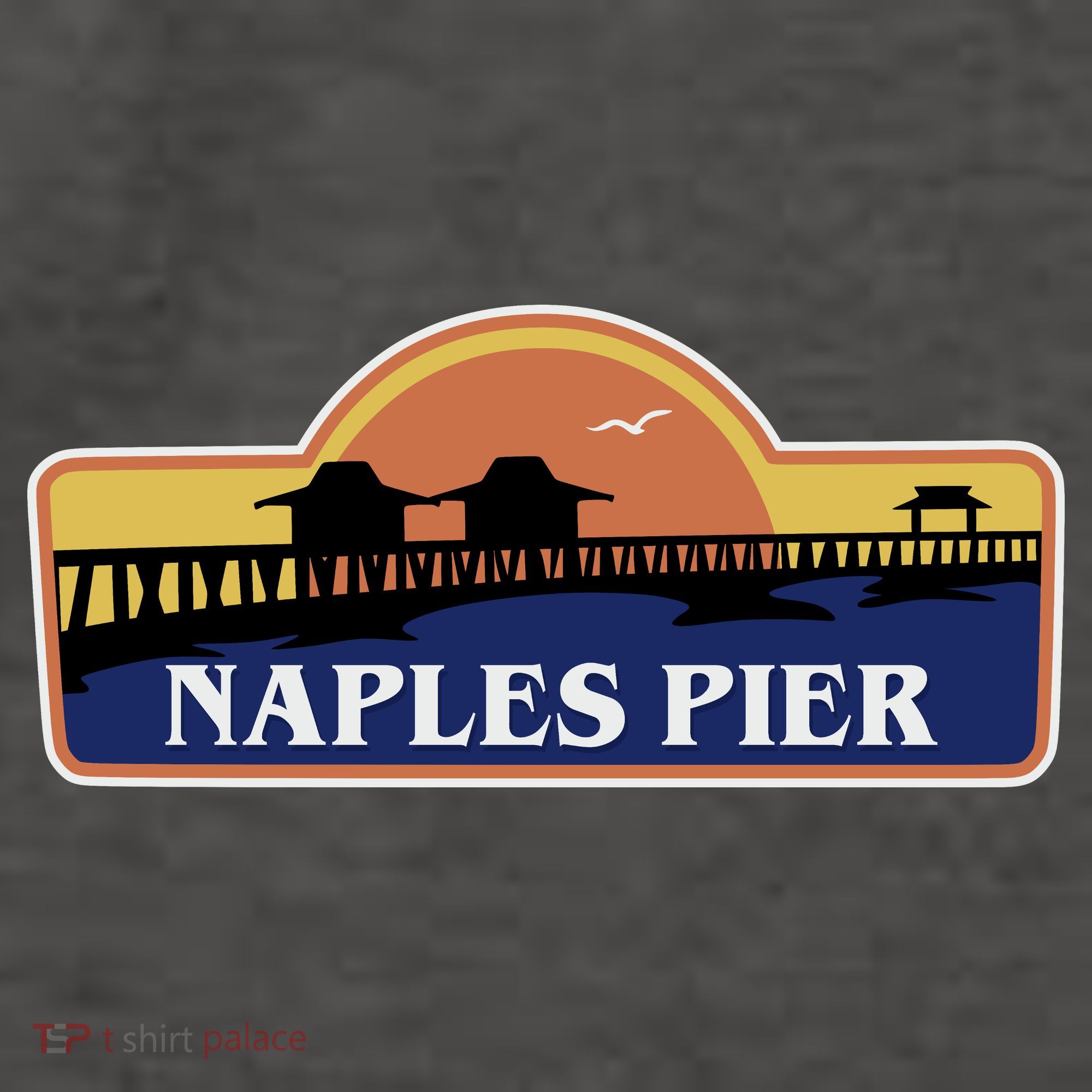 Naples Pier Florida Vector Backpack