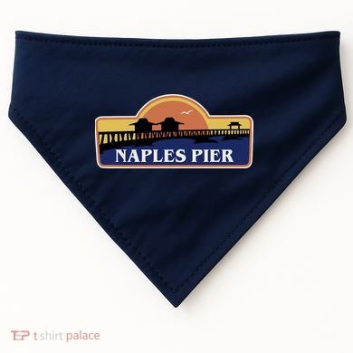 Naples Pier Florida USA-Made Doggie Bandana