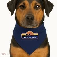 Naples Pier Florida USA-Made Doggie Bandana thumb 1