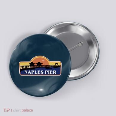 Naples Pier Florida Button