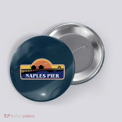 Naples Pier Florida Button