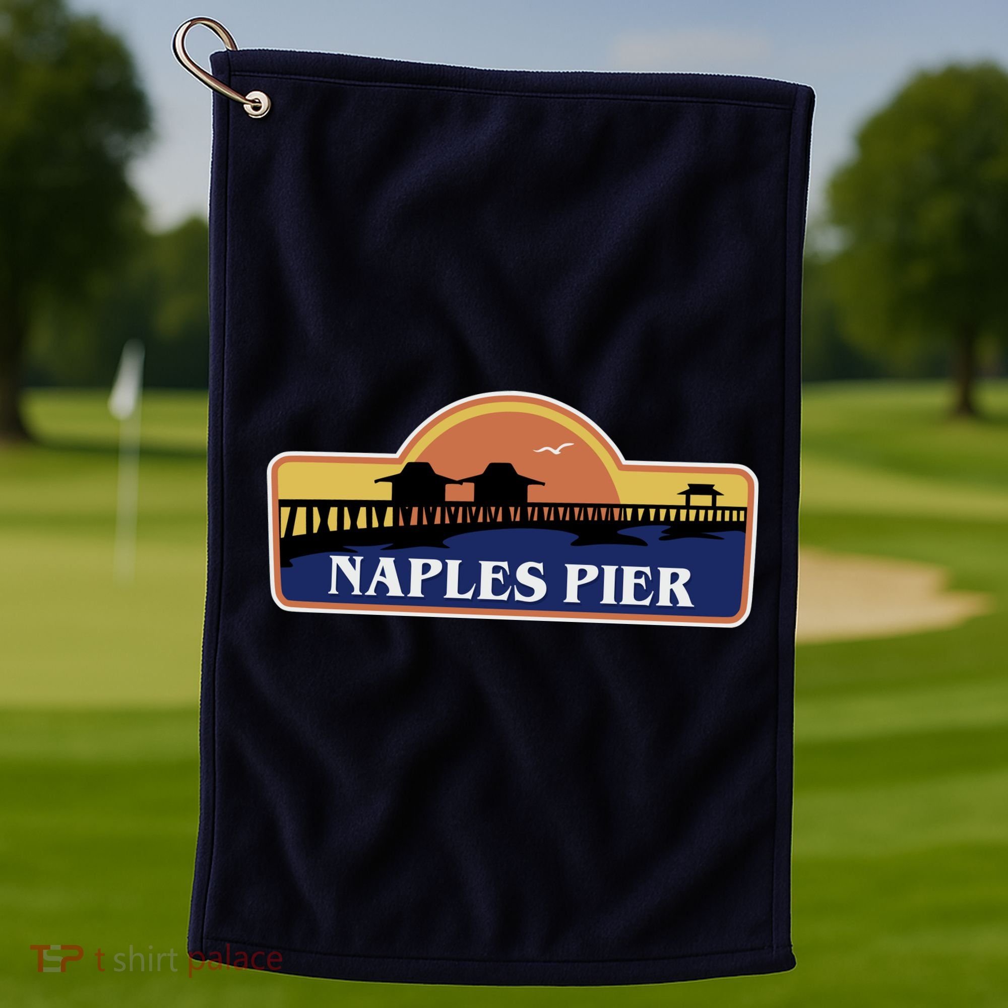 Naples Pier Florida Golf Towel