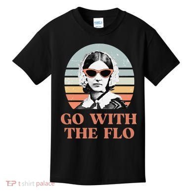 Nurse Practitioner Florence Nightingale Go With The Flo Design Kids T-Shirt