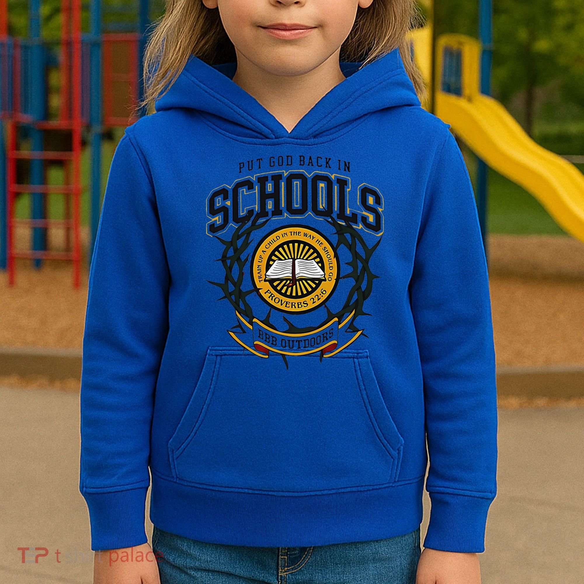 Nice Put God Back In Schools Bbb Outdoors Kids Hoodie