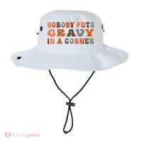 Nobody Puts Gravy In A Corner Funny Thanksgiving Dinner Bucket Hat thumb 0