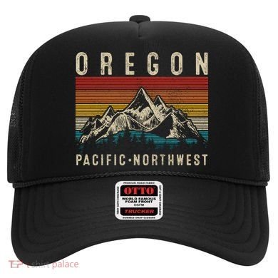Northwest Pnw Gift Oregon Vintage Mountains Hiking Pacific Hat