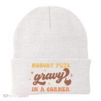 Nobody Puts Gravy In A Corner Funny Thanksgiving Meaningful Gift Beanie thumb 0