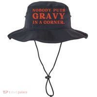 Nobody Puts Gravy In A Corner Funny Thanksgiving Saying Bucket Hat thumb 0