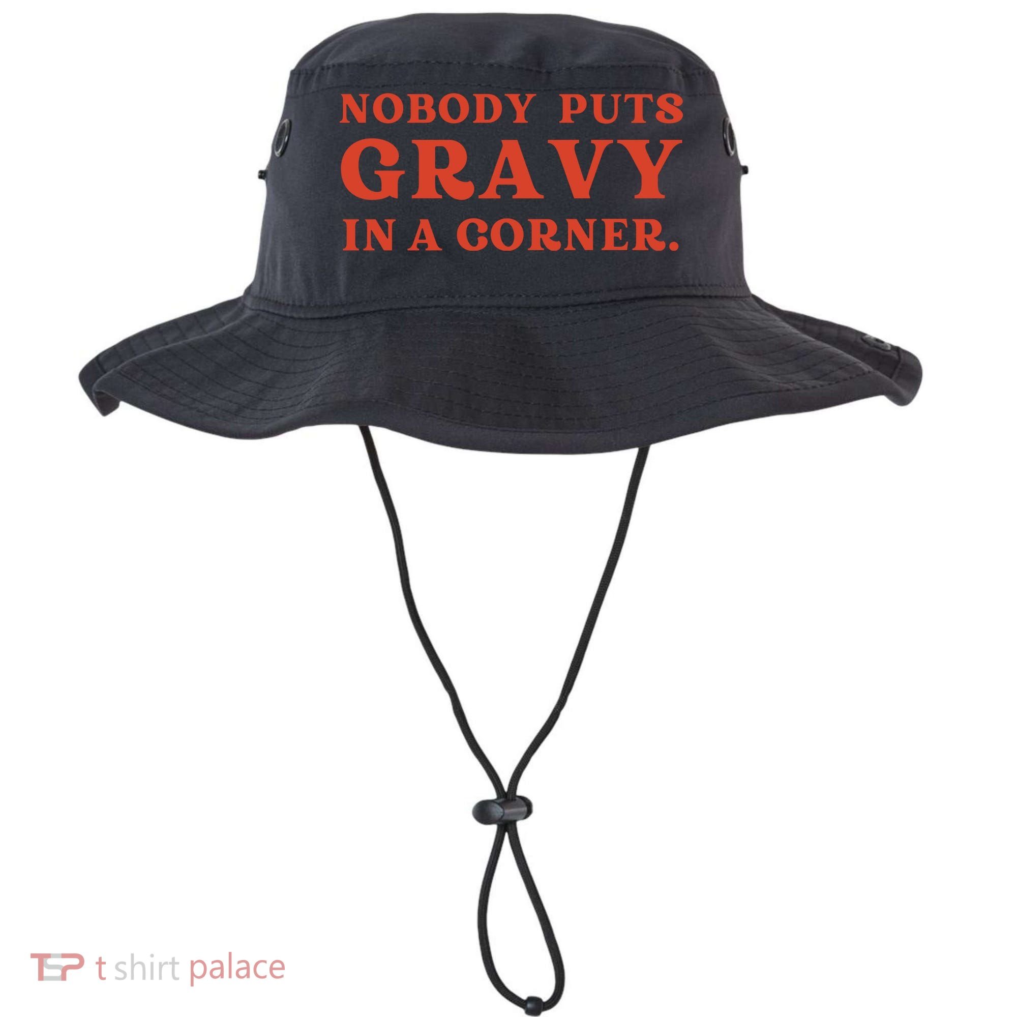 Nobody Puts Gravy In A Corner Funny Thanksgiving Saying Bucket Hat