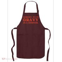 Nobody Puts Gravy In A Corner Funny Thanksgiving Saying Apron thumb 0