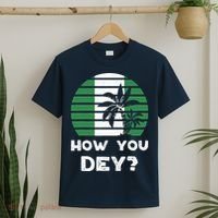 Nigeria Pidgin How You Dey Quote Nigerian Flag Nigeria T-Shirt thumb 2