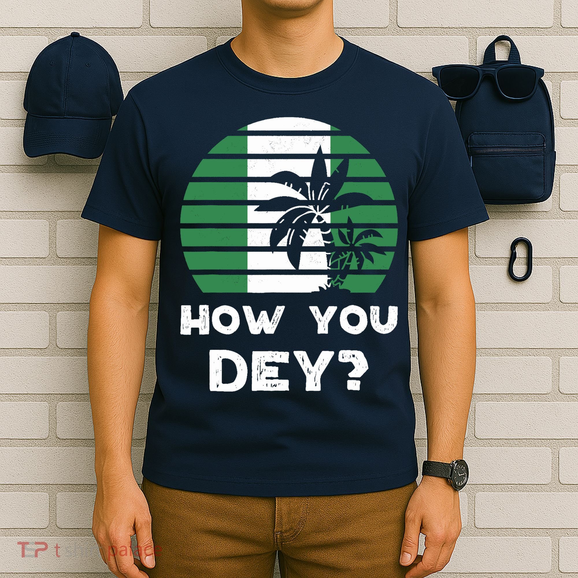 Nigeria Pidgin How You Dey Quote Nigerian Flag Nigeria T-Shirt