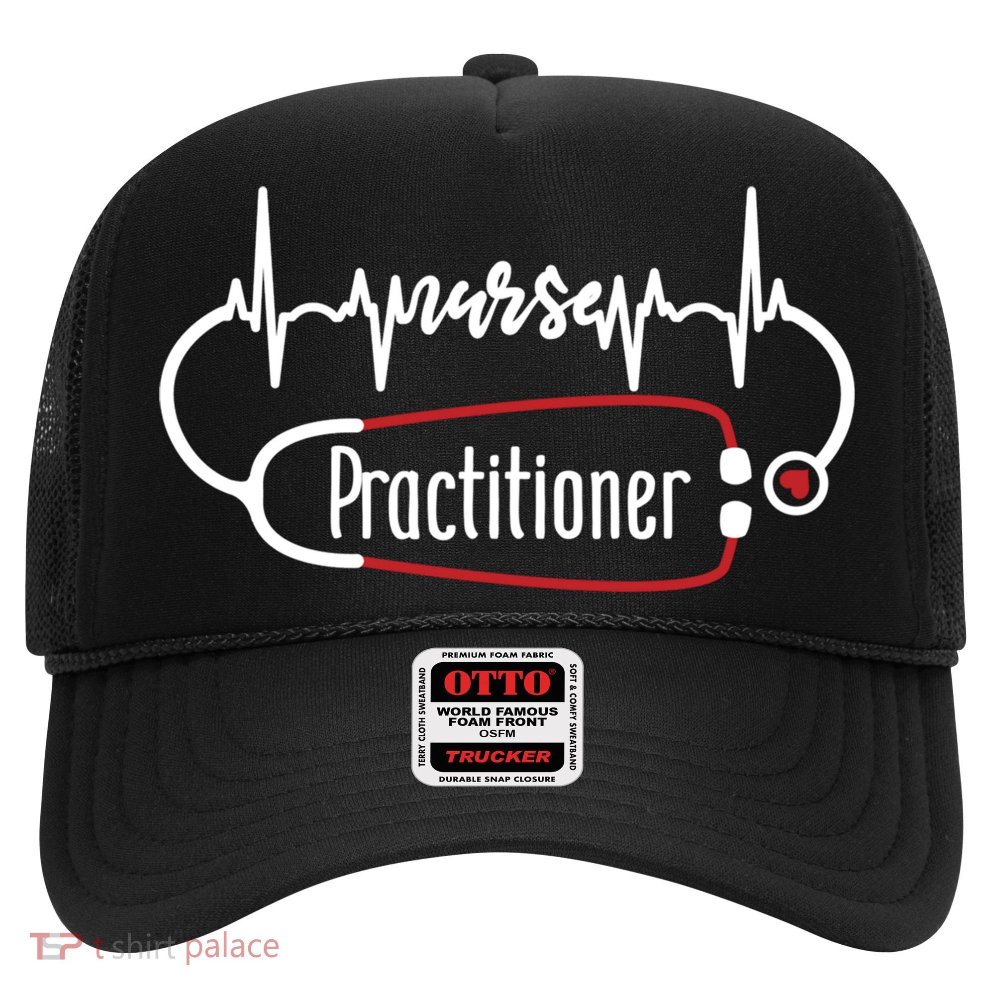 Nurse Practitioner Heartbeat Heart Stethoscope Nursing Gift Hat