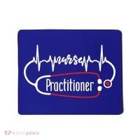 Nurse Practitioner Heartbeat Heart Stethoscope Nursing Gift Mousepad thumb 0