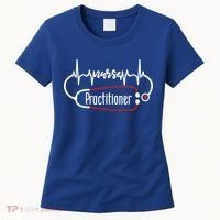 Nurse Practitioner Heartbeat Heart Stethoscope Nursing Gift Women's T-Shirt thumb 0