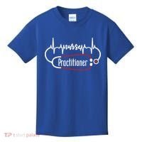 Nurse Practitioner Heartbeat Heart Stethoscope Nursing Gift Kids T-Shirt thumb 0