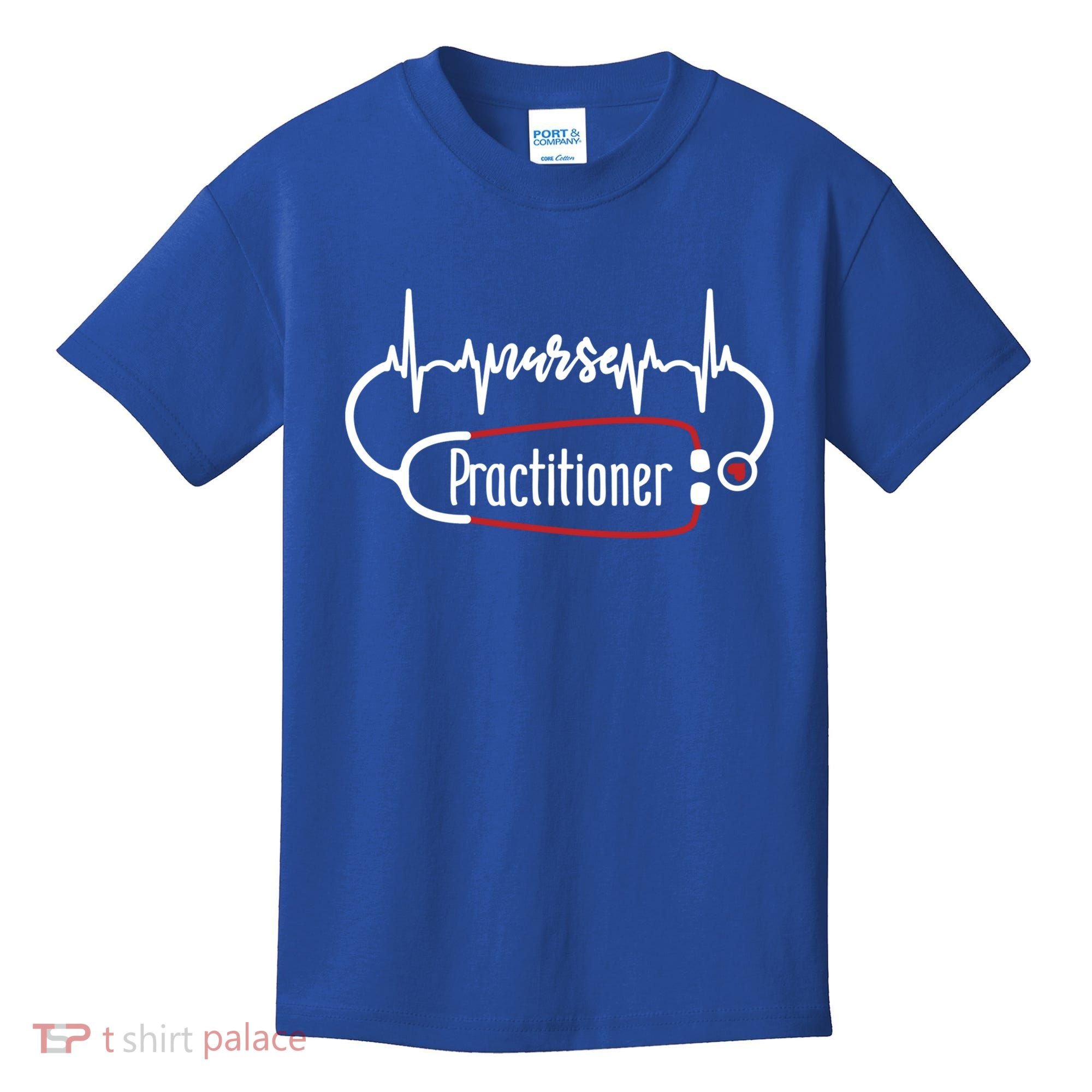 Nurse Practitioner Heartbeat Heart Stethoscope Nursing Gift Kids T-Shirt